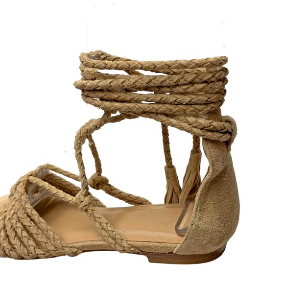 Joie Falk Tan Suede Strappy Gladiator‎ Sandals - Picture 5 of 11